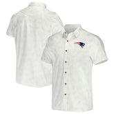 New England Patriots NFL x Darius Rucker Collection Woven Button-Up T-Shirt - White T-shirts