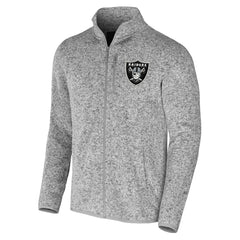 Las Vegas Raiders NFL x Darius Rucker Collection Fleece Full-Zip Jacket - Heather Gray Jackets