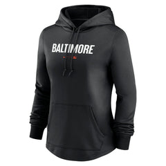 Baltimore Orioles Nike Women's City Connect Pregame Performance Pullover Hoodie - Black Hoodies