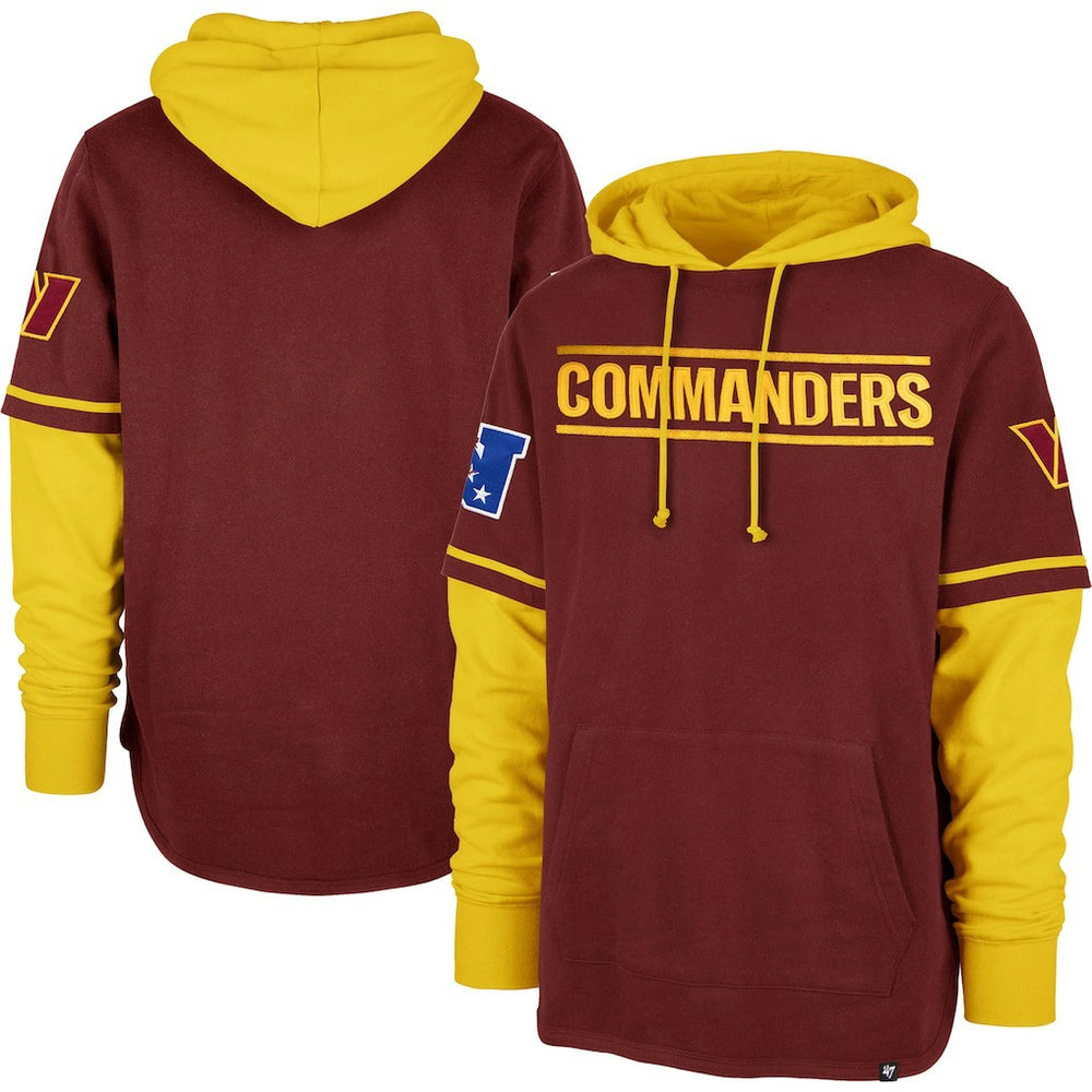Washington Commanders '47 Shortstop Pullover Hoodie - Burgundy Hoodies