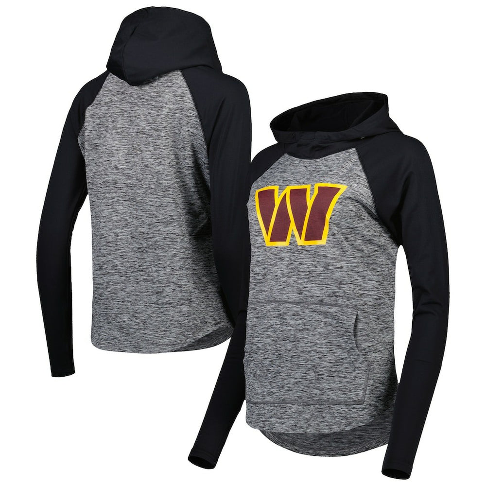 Washington Commanders G-III 4Her by Carl Banks Women's Championship Ring Raglan Pullover Hoodie - Heathered Gray/Black Hoodies