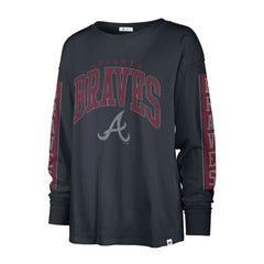 Atlanta Braves '47 Women's Statement Long Sleeve T-Shirt - Navy T-shirts