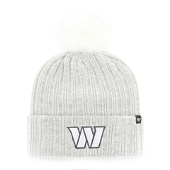 Washington Commanders '47 Women's Koda Cuffed Knit Hat with Pom - Gray Hats