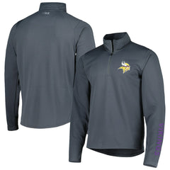 Minnesota Vikings MSX by Michael Strahan Half-Zip Pullover - Charcoal Pullover