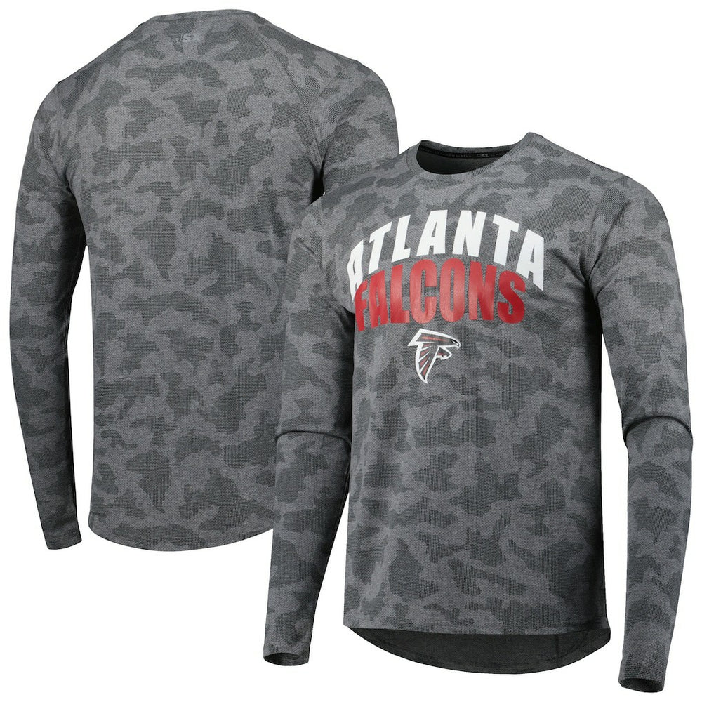 Atlanta Falcons MSX by Michael Strahan Performance Camo Long Sleeve T-Shirt - Gray T-shirts