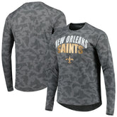 New Orleans Saints MSX by Michael Strahan Performance Camo Long Sleeve T-Shirt - Gray T-shirts