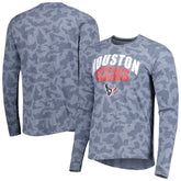 Houston Texans MSX by Michael Strahan Performance Camo Long Sleeve T-Shirt - Navy T-shirts