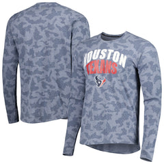 Houston Texans MSX by Michael Strahan Performance Camo Long Sleeve T-Shirt - Navy T-shirts