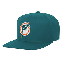 Miami Dolphins Youth Gridiron Classics Ground Snapback Hat - Aqua Hats