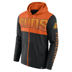 Phoenix Suns Skyhook Colorblock Full-Zip Hoodie Black/Orange - Fanatics