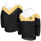 Vegas Golden Knights Tommy Hilfiger Women's Staci Half-Zip Windbreaker Jacket - Black/Gold | US 4897619