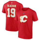 Matthew Tkachuk Calgary Flames Fanatics Authentic Stack Name & Number T-Shirt - Red | US 4898887