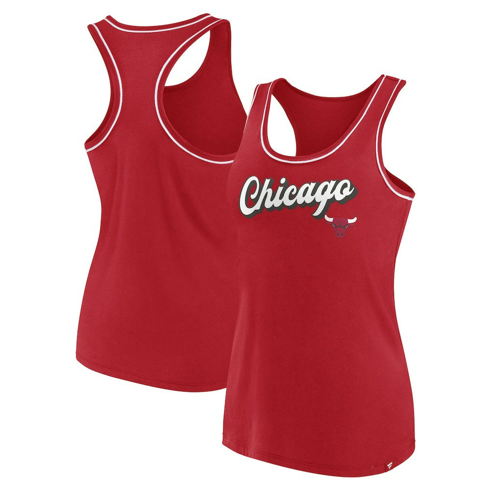 Chicago Bulls Women's Wordmark Logo Racerback Tank Top Red - Fanatics outlet