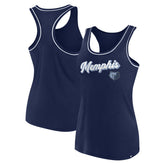 Memphis Grizzlies Women's Wordmark Logo Racerback Tank Top Navy - Fanatics outlet