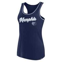 Memphis Grizzlies Women's Wordmark Logo Racerback Tank Top Navy - Fanatics outlet