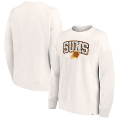 Phoenix Suns Women's Tonal Leopard Pullover Sweatshirt White - Fanatics