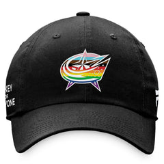 Columbus Blue Jackets Fanatics Team Logo Pride Adjustable Hat - Black | US 4905370