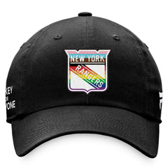 New York Rangers Fanatics Team Logo Pride Adjustable Hat - Black | US 4905387
