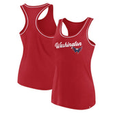 Washington Capitals Fanatics Women's Wordmark Logo Racerback Scoop Neck Tank Top - Red | US 4905399