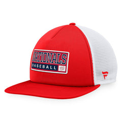 Washington Nationals Majestic Foam Trucker Snapback Hat - Red/White Hats