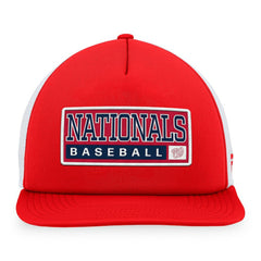 Washington Nationals Majestic Foam Trucker Snapback Hat - Red/White Hats