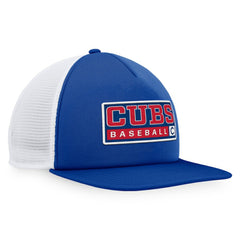 Chicago Cubs Majestic Foam Trucker Snapback Hat - Royal/White Hats