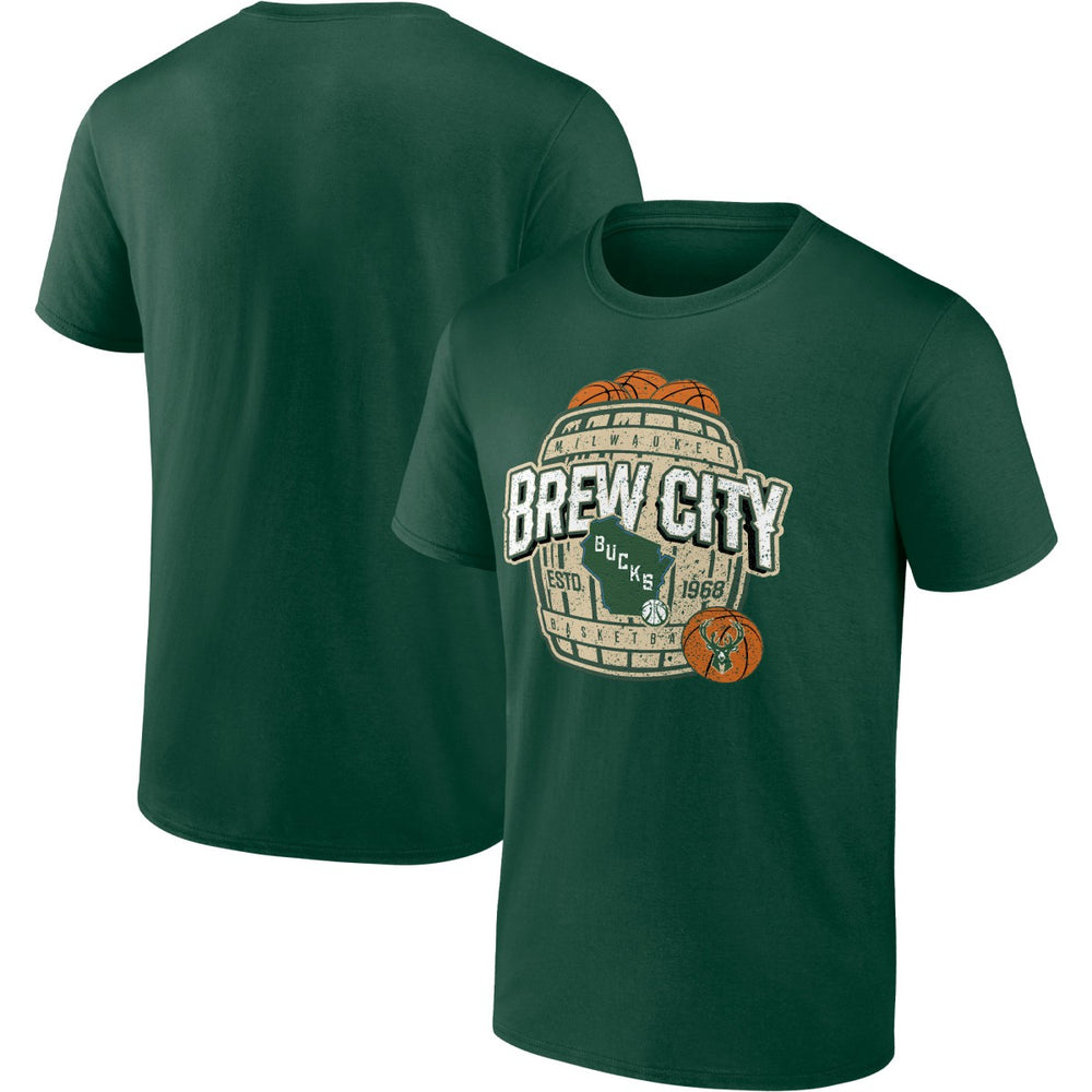 Milwaukee Bucks Brew City Hometown Collection T-Shirt Hunter Green - Fanatics