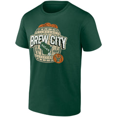 Milwaukee Bucks Brew City Hometown Collection T-Shirt Hunter Green - Fanatics