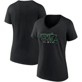 Boston Celtics Women's Hometown Collection 617 V-Neck T-Shirt Black - Fanatics