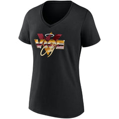 Miami Heat Women's Hometown Collection Vice City V-Neck T-Shirt Black - Fanatics