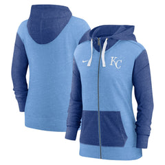 Kansas City Royals Nike Women's Full-Zip Hoodie - Light Blue Hoodies