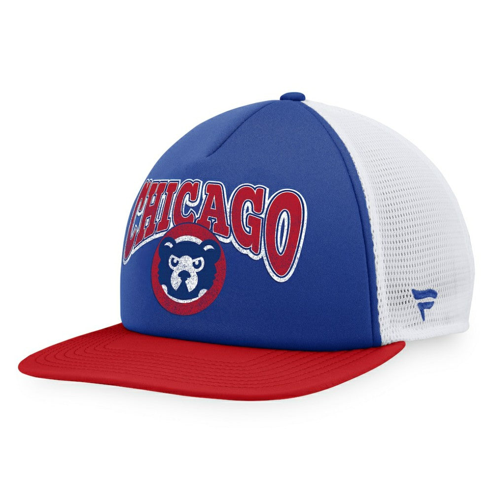 Chicago Cubs Fanatics Heritage Foam Front Trucker Snapback Hat - Royal/Red Hats