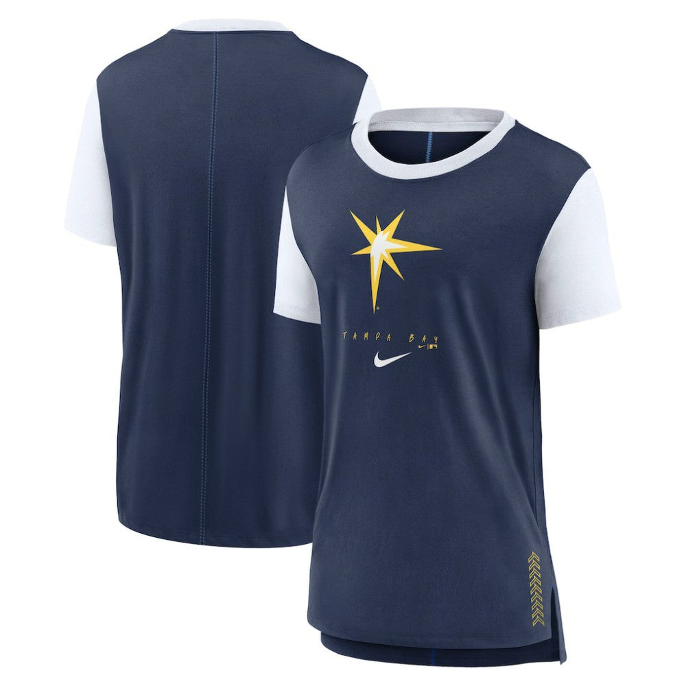 Tampa Bay Rays Nike Women's Local Touch Fashion T-Shirt - Navy T-shirts