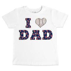Boston Red Sox Tiny Turnip Youth I Love Dad T-Shirt - White T-shirts