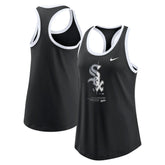Chicago White Sox Nike Women's Tech Tri-Blend Tank Top - Black Tanks