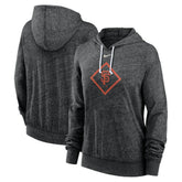 San Francisco Giants Nike Women's Diamond Icon Gym Vintage Lightweight Hooded Top - Black Tops