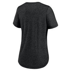 Arizona Diamondbacks Nike Women's Rewind Arch Mix Tri-Blend T-Shirt - Heather Black T-shirts
