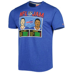 Josh Allen & Stefon Diggs Buffalo Bills Homage Unisex NFL Jam Tri-Blend T-Shirt - Heather Royal T-shirts