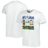 Aaron Donald & Cooper Kupp Los Angeles Rams Homage Unisex NFL Jam Tri-Blend T-Shirt - Ash T-shirts