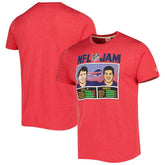 Andre Reed & Jim Kelly Buffalo Bills Homage Unisex NFL Jam Retired Tri-Blend T-Shirt - Heather Red T-shirts