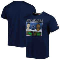 Troy Aikman & Michael Irvin Dallas Cowboys Homage Unisex NFL Jam Retired Tri-Blend T-Shirt - Heather Navy T-shirts