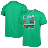 Randall Cunningham & Reggie White Philadelphia Eagles Homage Unisex NFL Jam Retired Tri-Blend T-Shirt - Heather Kelly Green T-shirts