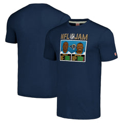 Isaac Bruce & Marshall Faulk Los Angeles Rams Homage Unisex NFL Jam Retired Tri-Blend T-Shirt - Navy T-shirts