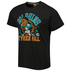 Tyreek Hill Miami Dolphins Homage Unisex Caricature Player Tri-Blend T-Shirt - Heather Black T-shirts
