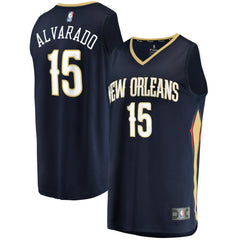 Jose Alvarado New Orleans Pelicans Fast Break Replica Jersey Icon Edition Navy - Fanatics