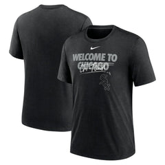 Chicago White Sox Nike Home Spin Tri-Blend T-Shirt - Heather Black T-shirts
