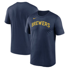 Milwaukee Brewers Nike New Legend Wordmark Dri-FIT T-Shirt - Navy T-shirts