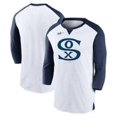 Chicago White Sox Nike Rewind 3/4-Sleeve T-Shirt - White/Navy T-shirts