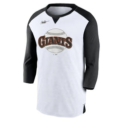 San Francisco Giants Nike Rewind 3/4-Sleeve T-Shirt - White/Black T-shirts