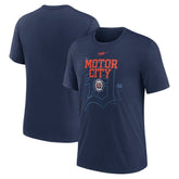 Detroit Tigers Nike Rewind Retro Tri-Blend T-Shirt - Navy T-shirts